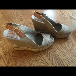 Tory Burch Wedge Slingback Sandals Size7